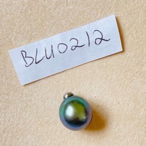 TAHITIAN SOUTH SEA Pearl Cultured Natural PeacockGreen Color Loose Gem 10.8x13mm